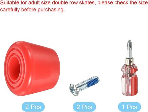 PATIKIL Roller Skate Toe Stops with Screwdriver, Rubber Brake Stoppers Block in Saudi Arabia