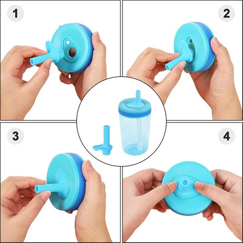 4pcs Replacement Bite Valve for Zak Designs Kelso 15 oz, Silicone Mouthpiece BPA Free Reusable Straw Cup Accessories Compatible with Zak Kids Water Bottles, Orange in Saudi Arabia