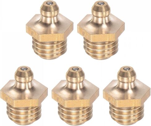 uxcell Brass Straight Grease Fitting M14 x 1.5mm Thread Hydraulic Grease Fitting Accessories, 5Pcs in Saudi Arabia