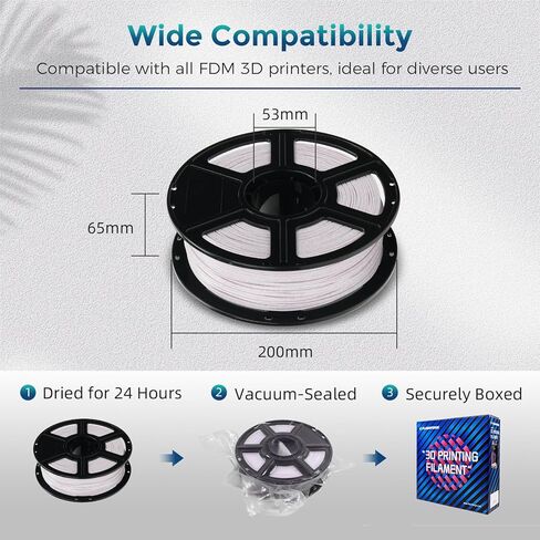 Flashforge Rapid PLA Filament 1.75mm Marble Brown ، Max 500mm/S طباعة عالية السرعة ، خيوط طابعة ثلاثية الأبعاد 1 كجم ، دقة الأبعاد +/- 0.02 مم ، استمتع بجودة طباعة استثنائية in Kuwait