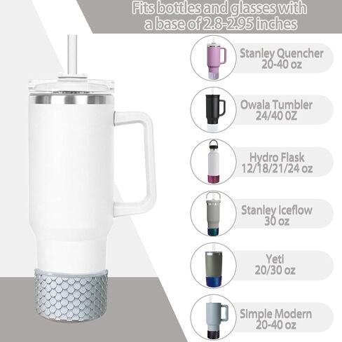 Chameleon Gradient Silicone Boots for Stanley Cup 20/30/40Oz, Anti-Slip Cup Bottom Protector Boot for 12-24oz Hydroflask Owala Tumblers Glitter Design Boot for Stanley Cup Accessories in Saudi Arabia