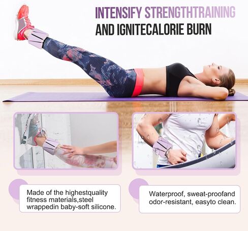 Adjustable Silicone Wrist & Ankle Weights Customizable Fitness Bands for Yoga, Pilates, Running, and Strength Training Detachable Design, Comfortable Eco-Friendly Material, Stylish in Macaron Colors in Saudi Arabia