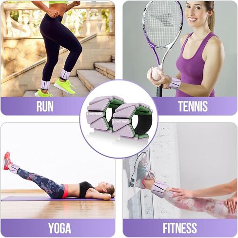 Adjustable Silicone Wrist & Ankle Weights Customizable Fitness Bands for Yoga, Pilates, Running, and Strength Training Detachable Design, Comfortable Eco-Friendly Material, Stylish in Macaron Colors in Saudi Arabia
