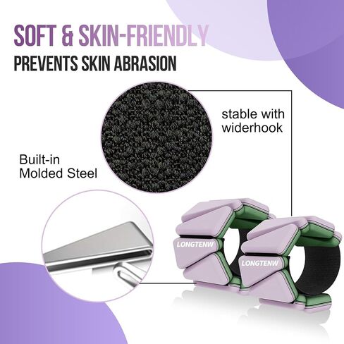 Adjustable Silicone Wrist & Ankle Weights Customizable Fitness Bands for Yoga, Pilates, Running, and Strength Training Detachable Design, Comfortable Eco-Friendly Material, Stylish in Macaron Colors in Saudi Arabia