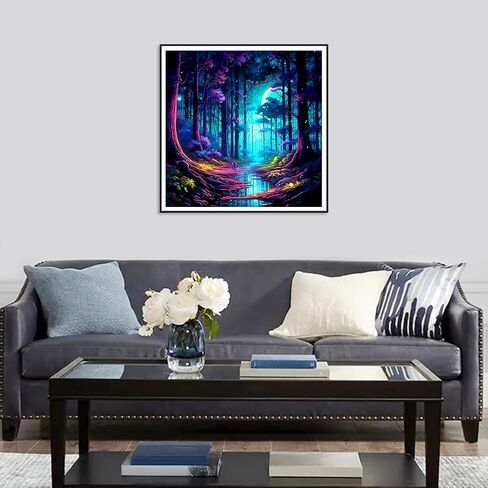 FHBUBPUP Starry Sky Diamond Painting Kits for Adults, Starry Night Scenery Diamond Art Kits for Beginners, 5D DIY Full Drill Round Gem Art, Paint with Diamond Beads Craft Home Wall Decor 12x12 inch in Kuwait