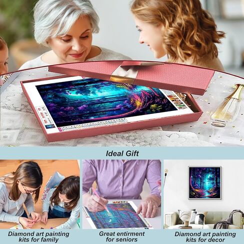 FHBUBPUP Starry Sky Diamond Painting Kits for Adults, Starry Night Scenery Diamond Art Kits for Beginners, 5D DIY Full Drill Round Gem Art, Paint with Diamond Beads Craft Home Wall Decor 12x12 inch in Kuwait