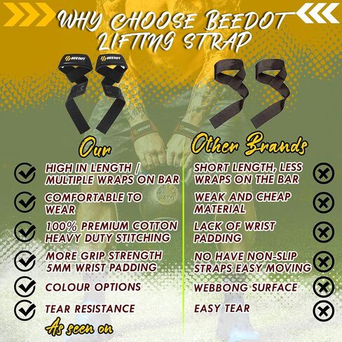 Ultimate Lifting Strap - Maximize Gym Performance with Heavyweight Support & Comfort - Ideal for Powerlifting & Bodybuilding in Saudi Arabia