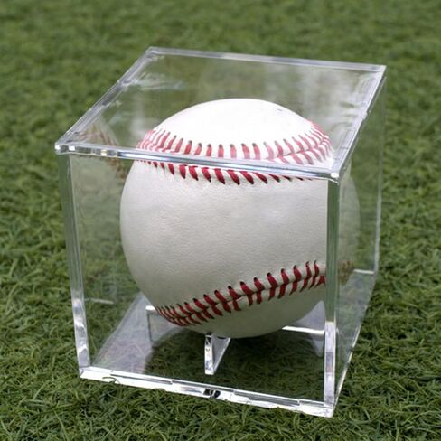 Baseball Display Case Acrylic Cube - UV Protected Acrylic Baseball Holder, Display Case for Autographed Baseball, Tennis Ball, Golf Ball, Billiard Ball, Memorabilia Display Cases (12 PC) in Saudi Arabia