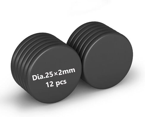Realth Neodymium Magnet Disc, Dia. 0.79 Inch × 0.08 Inch 12 Pack, Permanent Rare Earth Magnets for Research Industrial Purposes Educational in Saudi Arabia