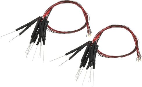 PATIKIL 0402 Pre-Wired Micro LED, 24 Pcs 9-12V Pre-soldered Mini Light Emitting Diodes Surface Mount Device for Model, DIY, 9.8" Length, Orange in Saudi Arabia