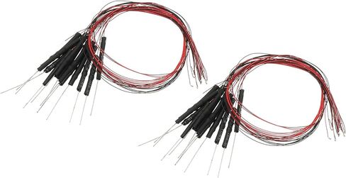 PATIKIL 0402 Pre-Wired Micro LED, 24 Pcs 9-12V Pre-soldered Mini Light Emitting Diodes Surface Mount Device for Model, DIY, 9.8" Length, Orange in Saudi Arabia