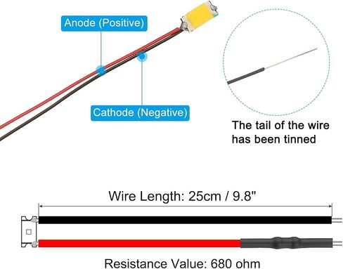 PATIKIL 0402 LED MICRO مسبقًا ، 24 PCS 9-12V مصغرة مسبقًا من الجهاز المصغر الذي ينبعث منه الجهاز. in Saudi Arabia