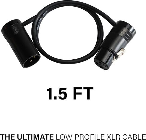 Male Low Profile XLR Connector, Adjustable Angle with Gold-Plated Connectors, DIY, Includes Allen Wrench for Easy Connecting, Space-Saving Design for Audio Professionals and Musicians in Saudi Arabia
