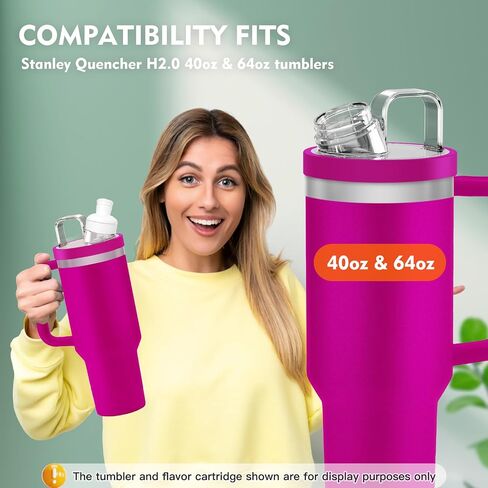 Tumbler Adapter for Stanley to Cirkul, Compatible with Cirkul Flavors Cartridges, Fits Stanley Quencher 40 oz & 64oz Tumblers, Use Flavor Cartridges with Ease，Leak-Proof Design in Saudi Arabia