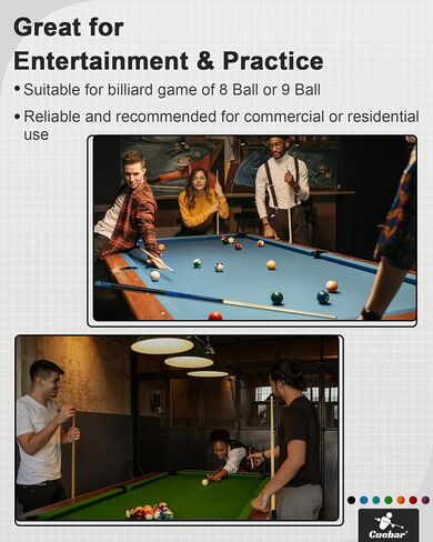 Pool Cues Set of 2, 58 Inch Pool Sticks for Adults, 2-Piece House Bar Billiard Cue Sticks at 2 Different Colors and Weights, Pool Table Sticks for Men Women in Saudi Arabia