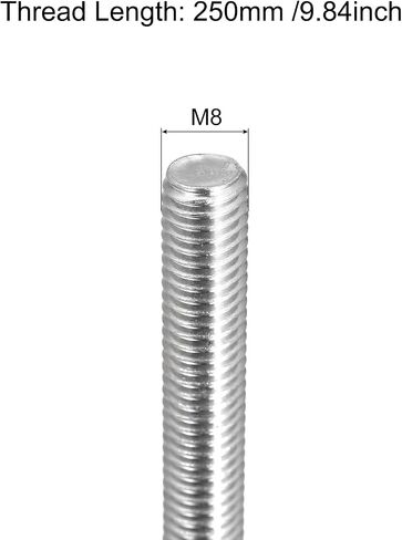 meccanixity قضيب ملولب بالكامل M10 x 150mm 1.5mm خيط الملعب 304 الفولاذ المقاوم للصدأ القضبان اليمنى ترصيع شريط 2 عبوة in Saudi Arabia
