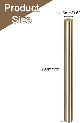 MECCANIXITY Brass Rods 1/8 Inch x 12 Inch Brass Solid Round Rod for Handle Pin DIY Craft Material Pack of 16 in Saudi Arabia