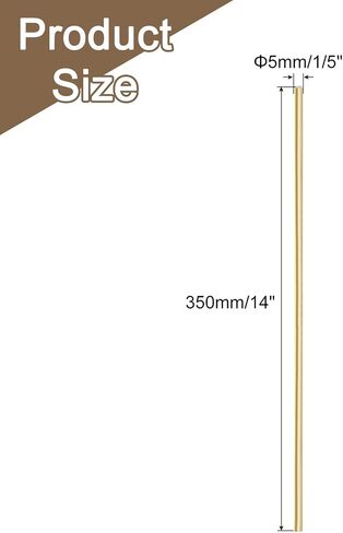 MECCANIXITY Brass Rods 1/8 Inch x 12 Inch Brass Solid Round Rod for Handle Pin DIY Craft Material Pack of 16 in Saudi Arabia
