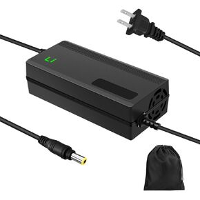42V 3A Fast Battery Charger for 36V Lithium Battery,7 Types of Plugs to Choose from, No Need Adapter,More Secure.Compatible with Most Plugs. with Cooling System (DC5.5x2.1mm plug-3A)