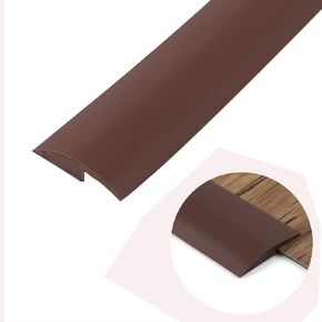 Floor Transition Strip Self Adhesive,PVC Carpet to Tile Flooring Transition Strip,Vinyl Flexible Flooring Transition Strip for Carpet Threshold Transition Strip (Grey Wood Grain, 5mm/10FT)