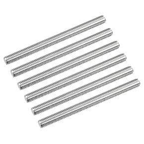 MECCANIXITY Fully Threaded Rod M8 x 300mm 1.25mm Thread Pitch 304 Stainless Steel Right Hand Threaded Rods Bar Studs 6 Pack