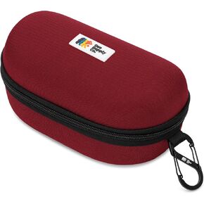 Shockproof Water-Resistant Snow Goggles Case, Hard Shell for Large Ski & Snowboard Goggles, Lightweight