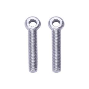MroMax M8x70mm Machinery Shoulder Swing Lifting Eye Bolt 304 Stainless Steel Metric Thread Silver 2pcs
