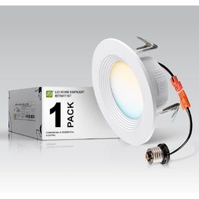ASD Retrofit LED Recessed Lighting 5/6 Inch | 12W 1009Lm Wet Rated Dimmable Ceiling LED Downlights | 2700K-5000K Adjustable CRI90 Bronze LED Room Recessed Light Fixtures | LED Can Lights 6 Pack
