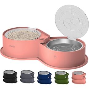 Stainless Steel Dog Bowl Set with Lids, 304 Metal Dual Food & Water Bowls for Dogs & Cats, Large Capacity Pet Feeder with Cover Keeps Food Fresh, Anti-Skid Dog Dish for Small/Medium/Large Pets