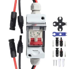 Solar Panel Disconnect Switch 60Amp 1000V Outdoor Small Breaker Box Miniature Circuit din Rail Enclosure Current Sink Load Switching Air IP65 Waterproof DC