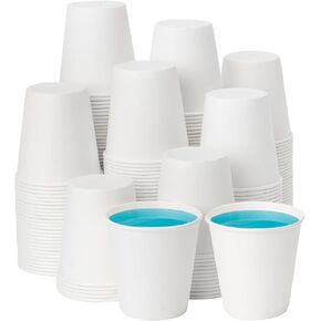 RACETOP 3 oz 300 Pack Paper Coffee Cups for Bathroom, Disposable Mouthwash Cups, Small Paper Cups for Parties, Picnics, Travel