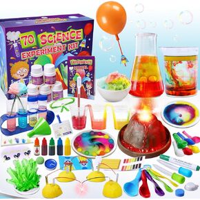 UNGLINGA 210 Experiments Science Kit for Kids, Boys Girls Birthday Toys Gifts Idea, Chemistry Set, Volcano, S.T.E.M Science Educational Project