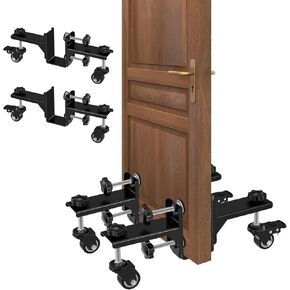 SakerPlus Door Lock Installation Kit,2025 Upgraded Heavy-Duty Door Dolly,2PCS Door Installation Hardware Tool Kits, Door Installation Tools for Pre Hung,Front Door and Slab,Door Lifter
