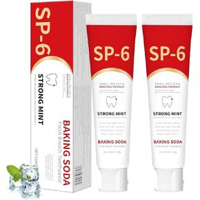 sp-6 Ultra whitening Toothpaste, Super sp6 brightening Oral probiotic Pasta Dental, sp 6 Bright White Toothpaste for Stain Removing, Fresh Breath & Teeth Health (Red, 8.5 Ounce(Pack of 2))