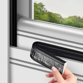 Wedge-Shape Weather Stripping Door Seal Self Adhesive Door/Window Gap Filler Soundproofing Foam Insulation Tape Wedge Window Sealer Tape for Window Seal & Door Frame (White, 16.4Ft)