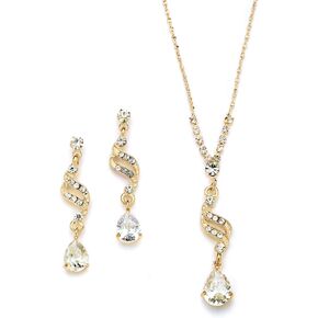 Mariell Cubic Zirconia Prom Jewelry Set, Necklace & Earrings Set for Brides, Bridesmaids, Wedding Jewelry in Kuwait
