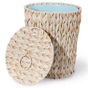 Wicker Waste Basket with Lid and Liner - Small Wicker Trash Can for Bedroom, Bathroom, Kitchen, Living Room - Boho Handwoven Waste Basket for Home, Office - WasteBaskets for Garbage, 3 Gallons