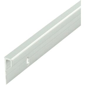 Outwater Aluminum J Channel Fits Material 1/8 to 5/32 Inch Thick Clear Anodized (Satin) Finish Aluminum Cap Moulding with Holes 36 Inch Length (Pack of 4)