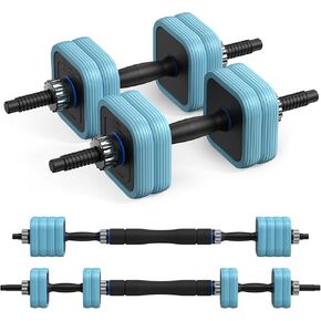 Adjustable Dumbbells Set, MERACH 4 in 1 Hand Weights Dumbbells Set with Connector Used as Dumbbell, Barbell, Push up Stand, Weight Plate, 22/35/44/66/88lbs