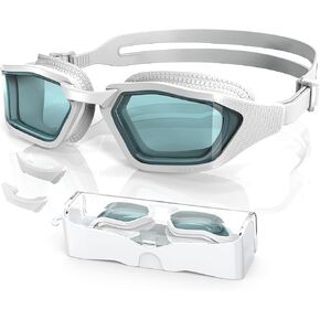 Greatever Sleek Swimming Goggles, UV400 Protection Swim Goggles,HD Wide View Goggles, Anti Fog No Leakage, Enhanced Comfort For Women Men Adults Teenagers