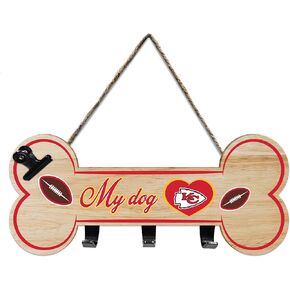NFL Philadelphia Eagles Key Hanger Bone Shape Sign with Hooks, Rope and Clip. Sporty Entrance Door/Fence Sign to Hang Keys, Hang Hats, Hang Leash/Collar. NFL Football Fan Waterproof Home/Yard Decor