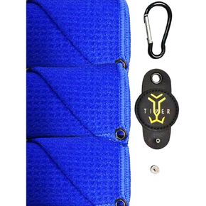Magnetic Golf Towel,Industrial Strength Magnet with Magnetic Golf Towel Clip for Strong Hold to Golf Carts,Magnetic Golf Towels for Men Women (Blue)