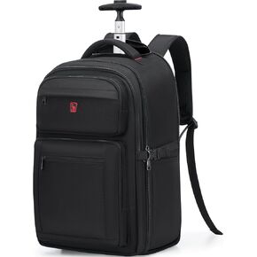 OIWAS Rolling Backpack for Laptop - Backpack with Wheels for Men Women, Travel Wheeled Backpack, 15.6 inch Laptop Roller Backpacks, Carry on Backpack with Wheels