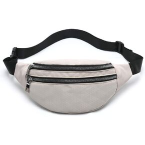 MOCE Waist Bag Fanny Pack for Men & Women Fashion Water Resistant Hip Bum Bag with Adjustable Belt for Travel Hiking Running Outdoor Sports.(Gray01)