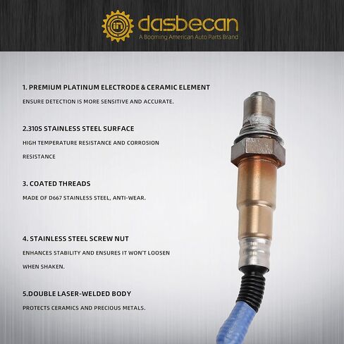 Dasbecan 234-4528 Downstream O2 Oxygen Sensor Compatible with 2011-2016 Chevy Cruze Limited 1.4L 1.8L Sonic Trax 2003-2021 Buick Encore Cadillac SRX CTS 2003-2011 SAAB 2008-2009 213-4698 55572216 in Saudi Arabia