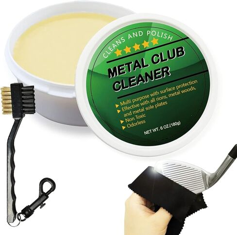 Golf Iron Polishing Kit Club Cleaner Polish Cleaning Solution Golf Club Care Set Golf Brush Cleaner Sponge Value Pack in Kuwait