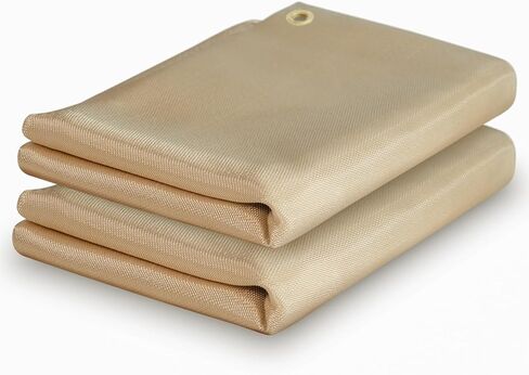 YESWELDER Heavy Duty Fiberglass Welding Blanket, 4 x 6ft Fireproof Insulation Blanket, 1/3"(8mm) Thickened Weld Cover with Grommets, Thermal Resistant Insulation Welding Curtain Mat Grill in Saudi Arabia