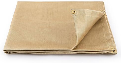 YESWELDER Heavy Duty Fiberglass Welding Blanket, 4 x 6ft Fireproof Insulation Blanket, 1/3"(8mm) Thickened Weld Cover with Grommets, Thermal Resistant Insulation Welding Curtain Mat Grill in Saudi Arabia