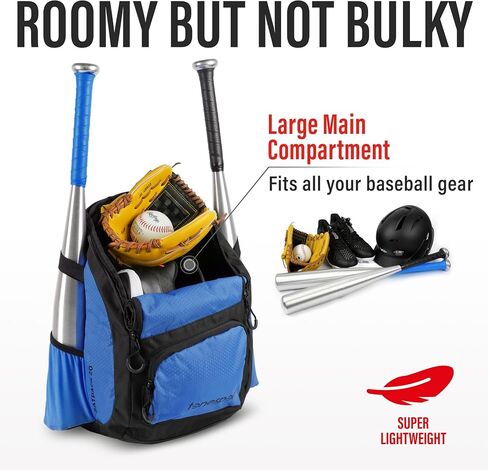 Baseball Bag - Backpack for Baseball, Softball, Tball - Adults & Youth Bat Bag - White in Saudi Arabia