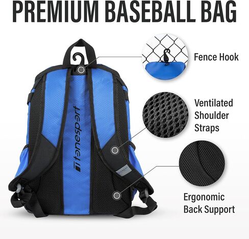 Baseball Bag - Backpack for Baseball, Softball, Tball - Adults & Youth Bat Bag - White in Saudi Arabia
